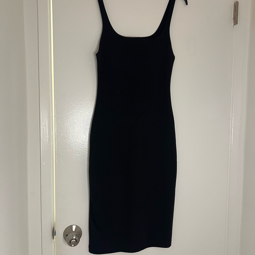 Black Midi Body-con Dress